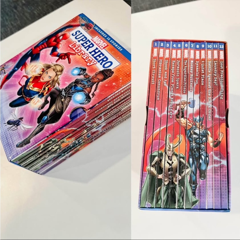 MARVEL Super Hero Library 12 Short Story Hardcover Book Set